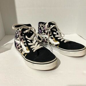 VANS Filmore Hi Top Missy Size 4 Gradient Purple Graphic Animal Print Skate